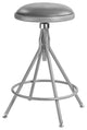NPS 24 -30" Height Adjustable Heavy Duty Vinyl Padded Swivel Steel Stool, Grey