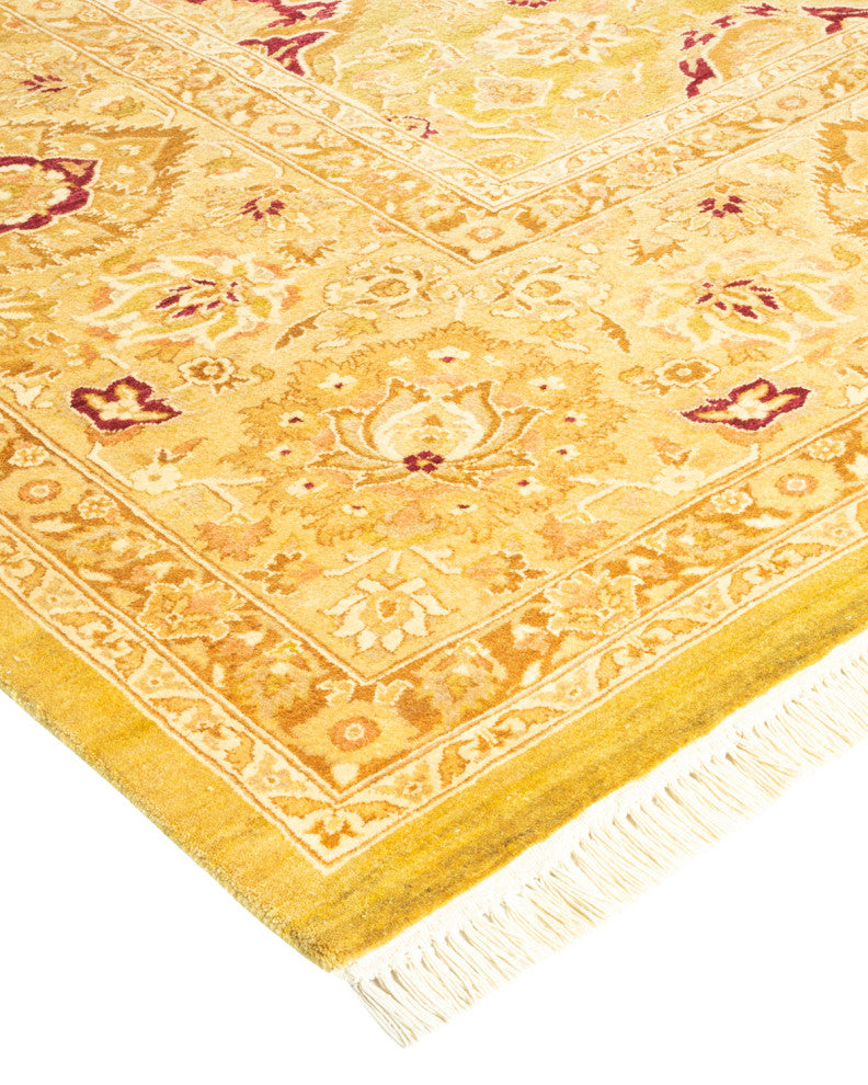 Shinde One-of-a-Kind Hand-Knotted Area Rug Green, 10'2"x13'10"