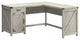 Bush Furniture Knoxville 60W L Shaped Desk with Storage Cabinet in Cottage White