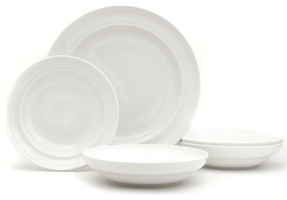White Essential Pasta Bowls and Serve Set