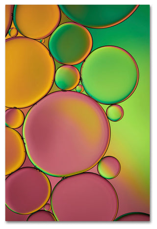 Cora Niele 'Green and Orange Drops' Canvas Art