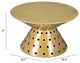Coffee Table, Round, Aluminum, Metal, Gold, Lounge Cafe Lobby Hospitality