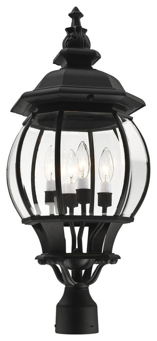 Textured Black Traditional, Colonial, Outdoor Post Top Lantern
