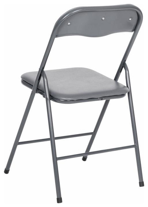 5 Piece Folding Card Table and Chair Set, Gray