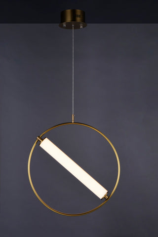 ET2 E23275-93 Flare 24"W LED Pendant - Black / Soft Gold
