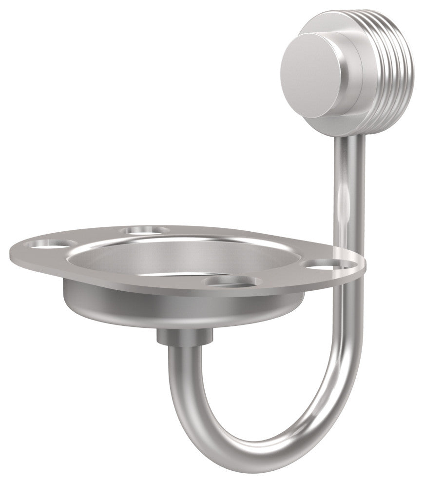 Venus Toothbrush Holder With Groovy Accents, Satin Chrome
