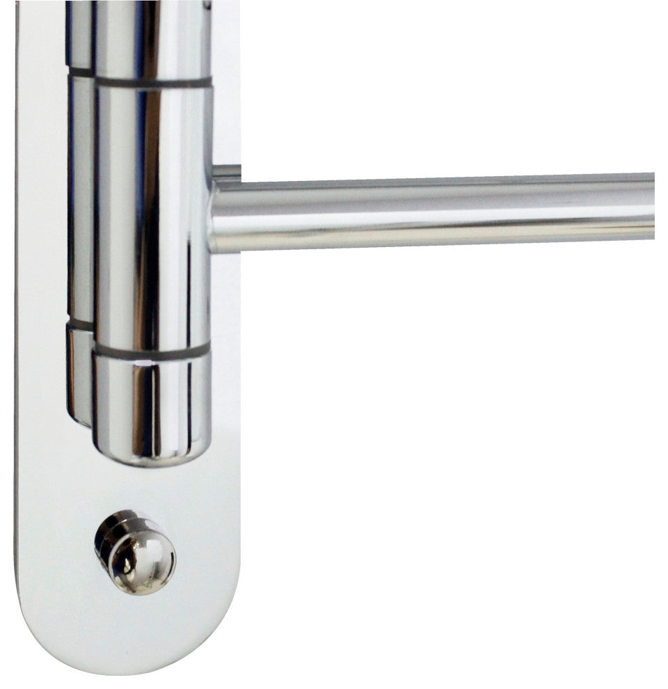 MODONA's 14" Triple Swing Towel Bar -, Polished Chrome