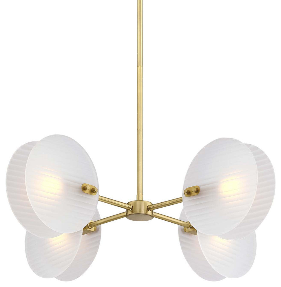 Designers Fountain D311C-4CH Sky Fall 4 Light 28"W Chandelier - Brushed Gold