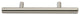 Solid Metal Bar Pull Handle, Brushed Nickel, 3" Centers, 6" Length, 10