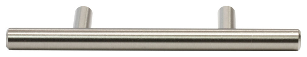 Solid Metal Bar Pull Handle, Brushed Nickel, 3" Centers, 6" Length, 10