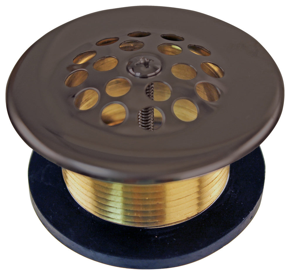 1-1/2" Bath Drain With Grid and Screw, Oil Rubbed Bronze