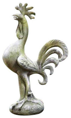 Rooster Crowing 22" Garden Animal Statue