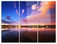 "Night Sky Over River With Clouds" Photo Metal Wall Art, 3 Panels, 36"x28"