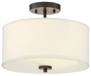 2-Light Semi-Flush Mount, Oil Rubbed Bronze