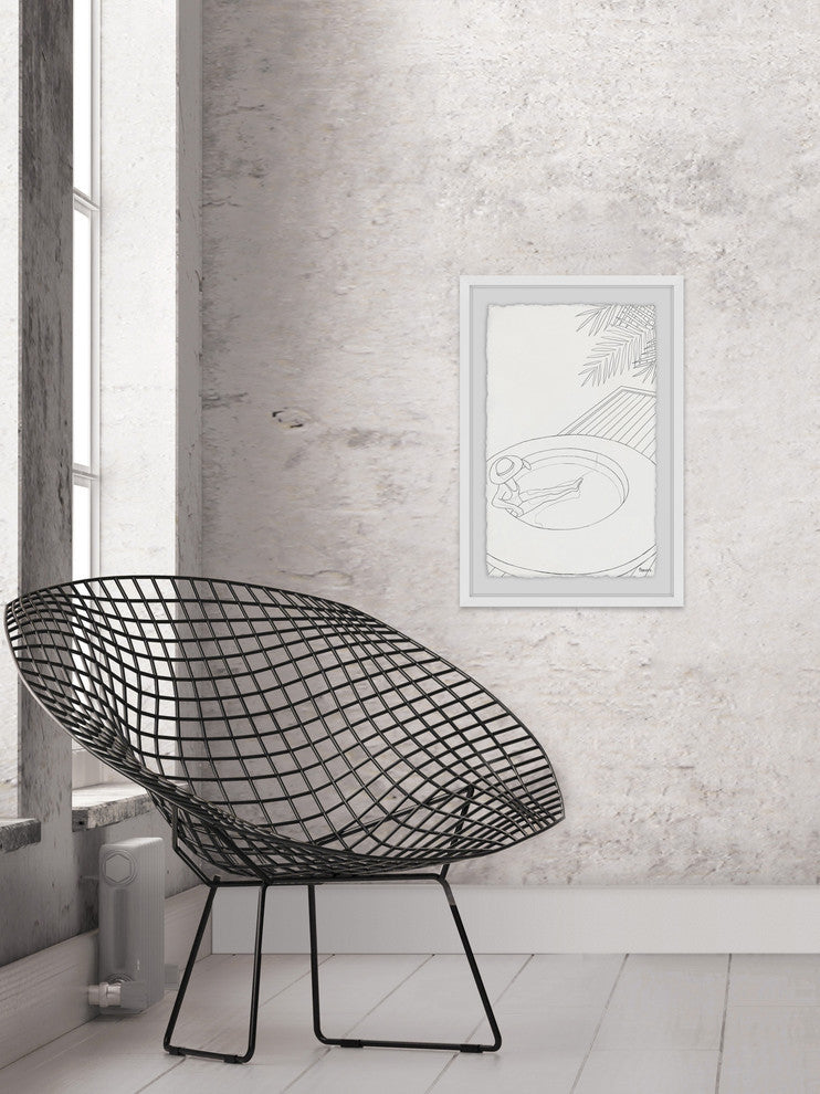 "Jacuzzi Hat" Framed Painting Print, 30"x45"