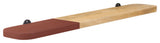 Norton Wall Mounted Shelves, Natural, Burgandy, 36"