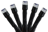 Cool White LED Battery Operated 8-Function Christmas Lights, Black, Set of 480