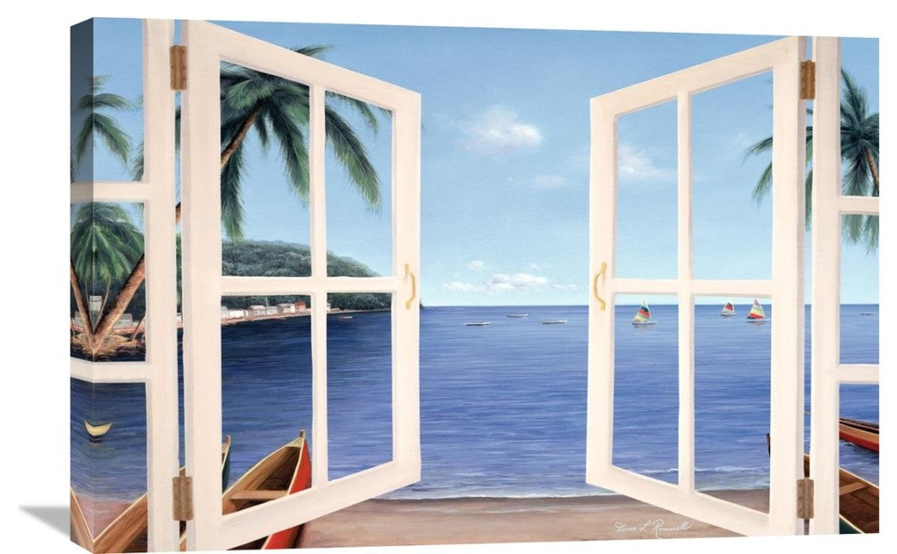 "Day Dreams through Window" Stretched Canvas Giclee by Diane Romanello, 30"x20"