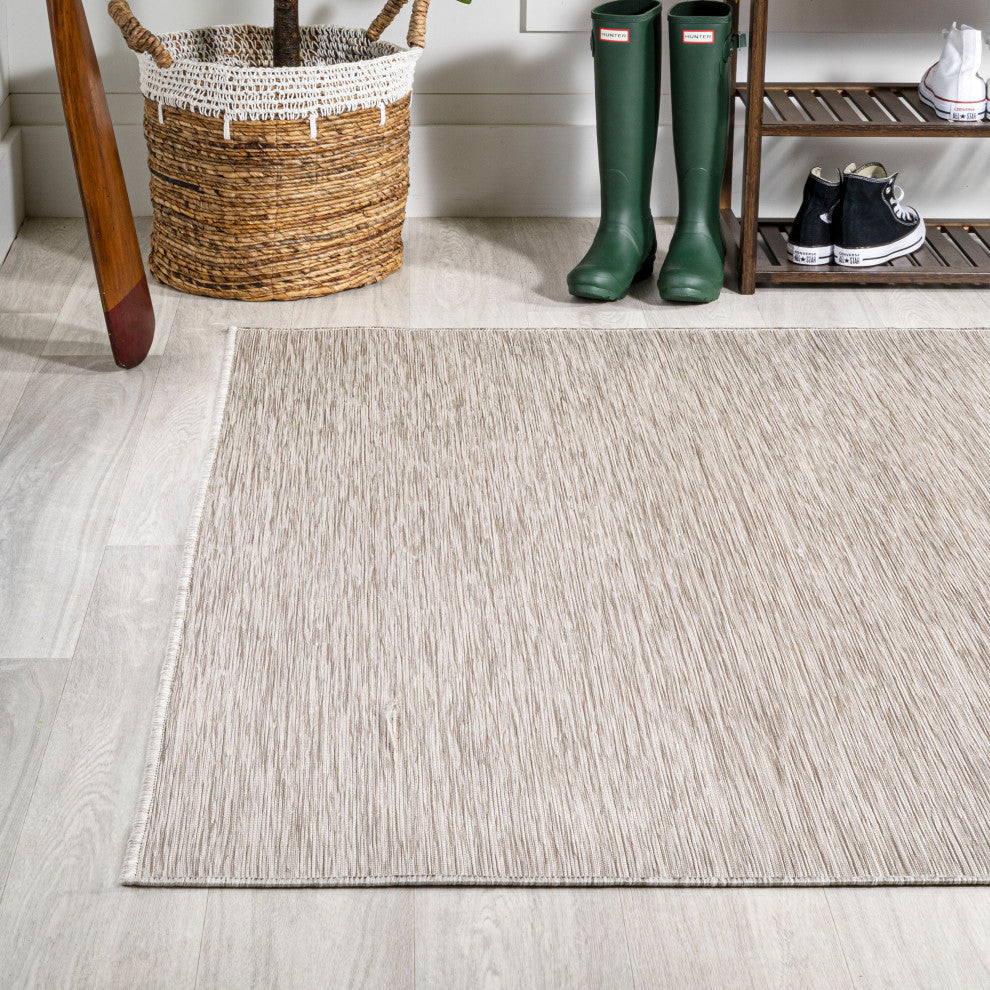 Ethan Modern Flatweave Solid, Light Gray, 9 X 12
