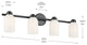 31" 4-Light Vanity Light With White Opal Glass