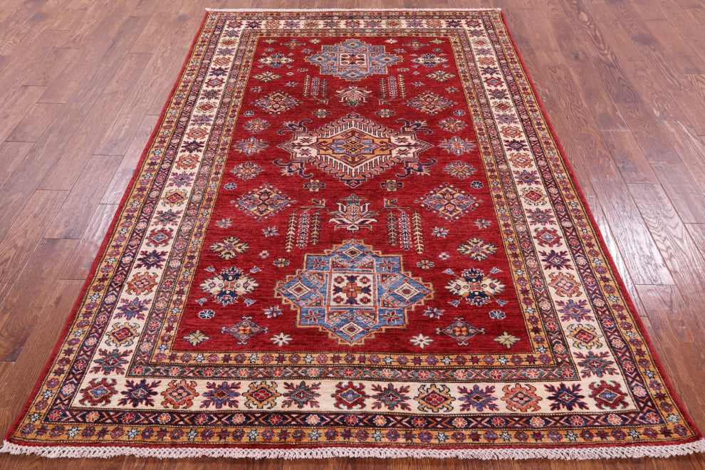 Super Kazak Handmade Wool Rug 5' 5" X 8' 1" Q10350