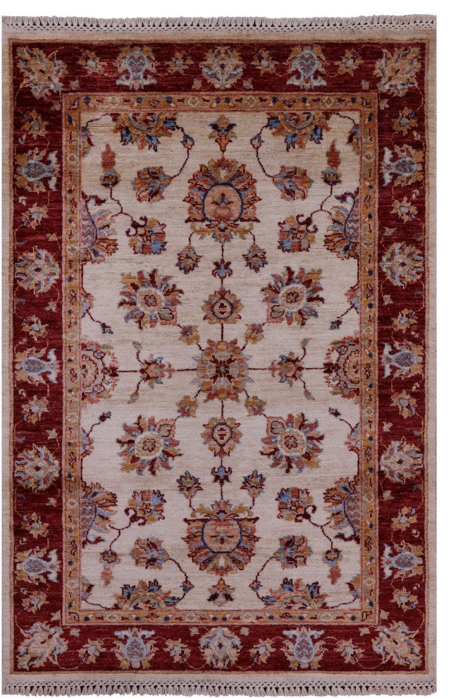 3' 3" X 4' 11" Persian Tabriz Handmade Wool Rug - Q12849