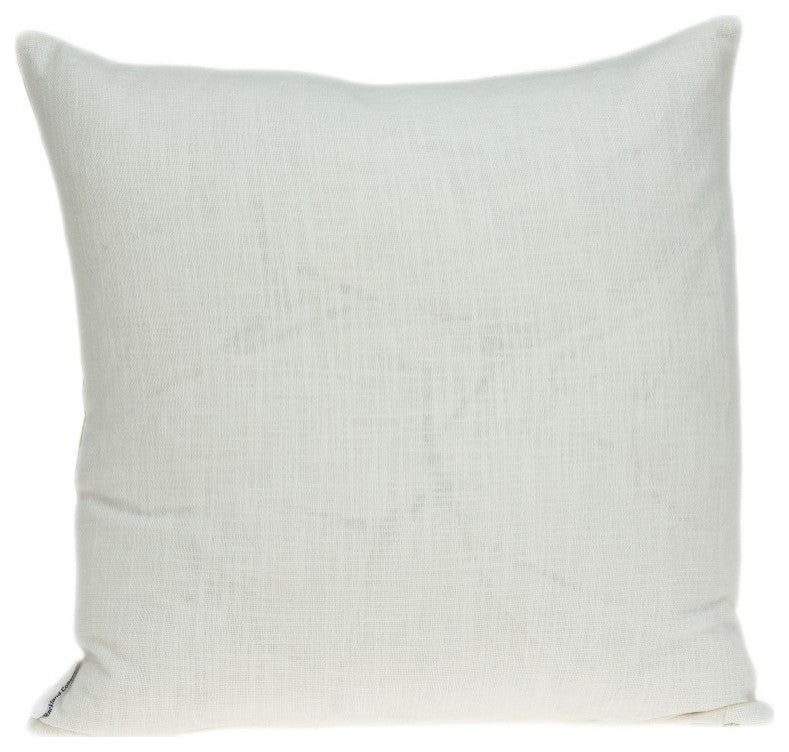 20" X 7" X 20" Transitional Gray Cotton Accent Pillow Cover With Poly Insert