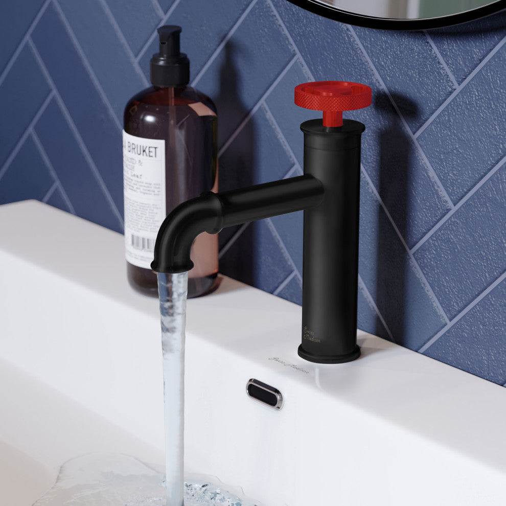 Avallon 7" Single Handle, Bathroom Faucet, Red