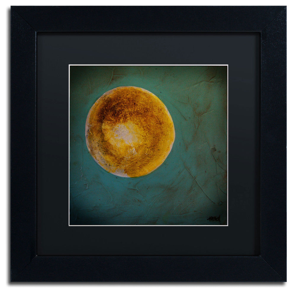 'Moon on Blue' Matted Framed Canvas Art by Nicole Dietz