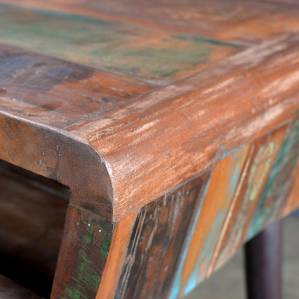 vidaXL Desk Computer Desk Writing Table with Iron Legs Solid Wood Reclaimed