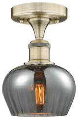Innovations Fenton 1 6.5" Semi-Flush Mount Antique Brass