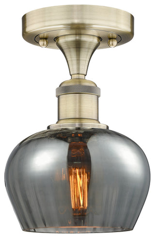 Innovations Fenton 1 6.5" Semi-Flush Mount Antique Brass