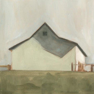 "Serene Barn V" Painting Print on Wrapped Canvas, 12"x12"