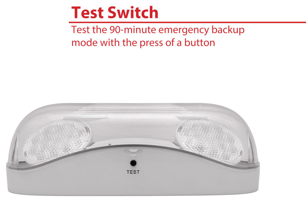 EML6 Outdoor Emergency LED Fixture with Battery Backup