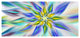 Dancing Blue Fractal Flower, Large Floral Canvas Art Print, 60"x28"