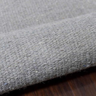 HAND WOVEN FLAT WEAVE KILIM WOOL ECO-FRIENDLY AREA RUGS-Solid,Light Silver