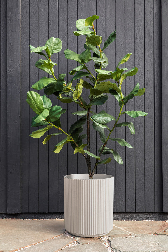 Veradek Demi Series Planter, White, 20", 1 Pack