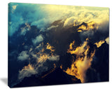 "Sunset On Hill Above Clouds" Extra Large Wall Art Landscape, 40"x30"