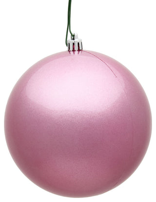 Vickerman N590879DCV 3" Pink Candy Ball Ornament, 12 per Bag
