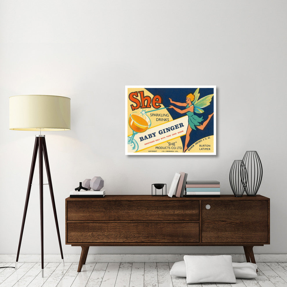 "Baby Ginger" Digital Paper Print by Vintage Booze Labels, 38"x29"