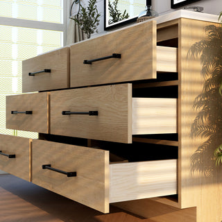 Victoria 60" Double Sink Solid Wood Bath Vanity, Oak