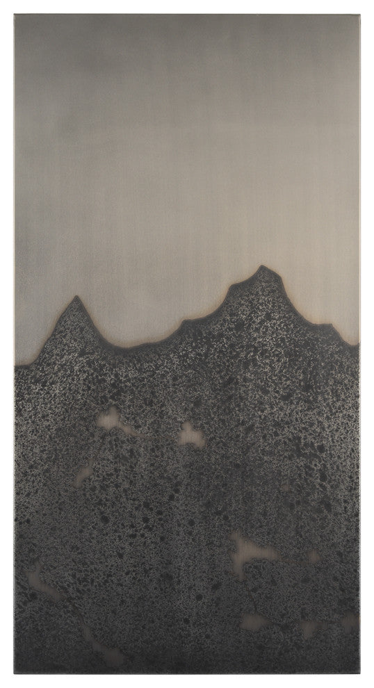Raum Painted Monochrome With Acid Wash Metal Wall Art
