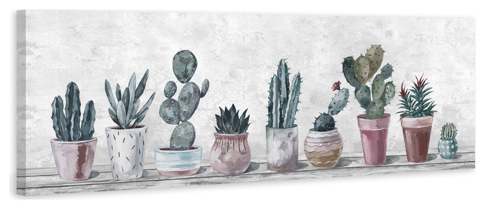 "Blooming Succulents" Painting Print on Wrapped Canvas