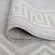 Giovanna Transitional Greek Key Gray/Cream Indoor/Outdoor Runner Rug, 2.7'x10'