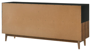 Amigo Black Veneer and Walnut Wood Buffet