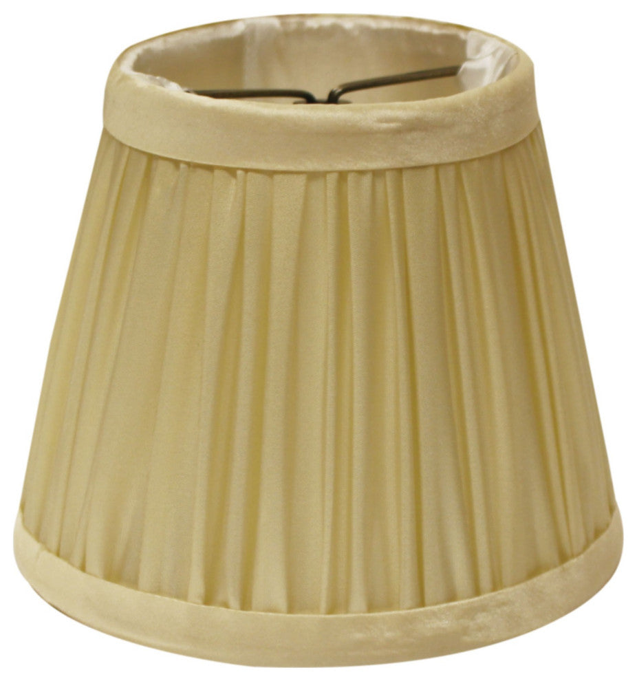 7" Pale Gray Set of 6 Slanted Chandelier Tafetta Lampshades