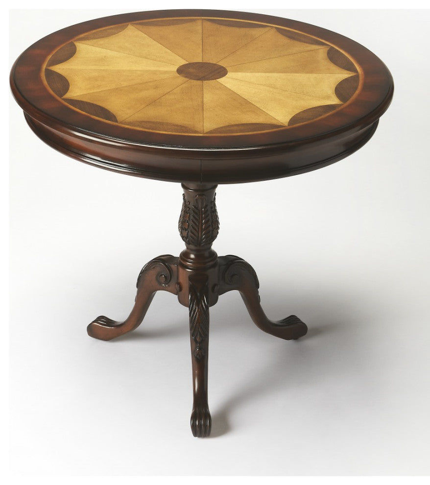 Traditional Cherry Round Pedestal Table