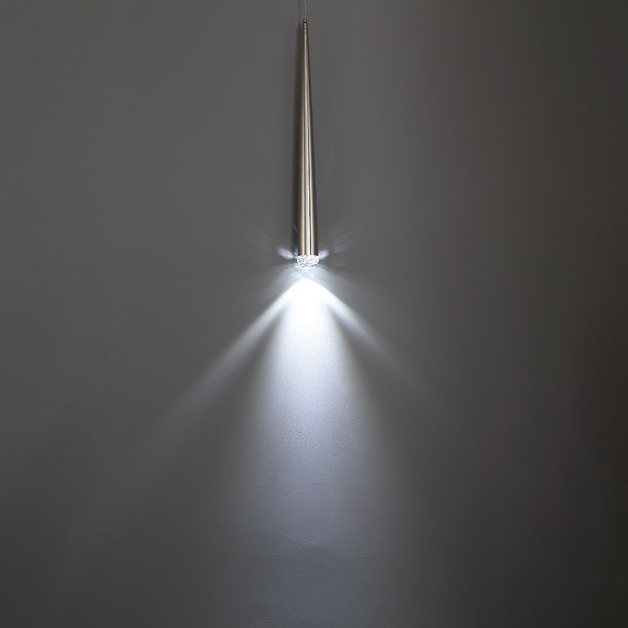 Modern Forms Cascade 19" LED Single Light Pendant in Polished Nickel