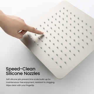 Cube Single Function Shower System, Rough, Valve, Brushed Nickel