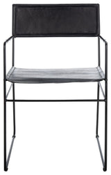 Safavieh Alyx Leather Dining Chair, Black